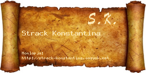 Strack Konstantina névjegykártya